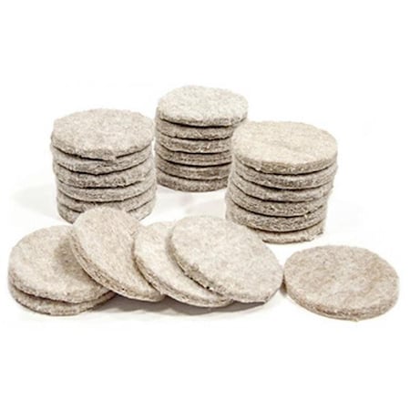 Richelieu 1.5 in. TruGuard Heavy-Duty Self Adhesive Round Felt Pads, Tan, PK24 235731